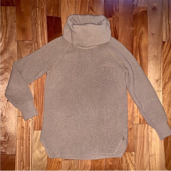 Michael Kors Waffle Knit Sweater Camel Cowl Neck - Picture 5 of 11